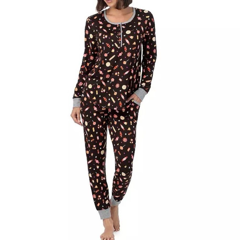 Cuddl Duds Halloween Pajama Set 2pc NEW Assorted Candy XXL Cozy Trick or Treat